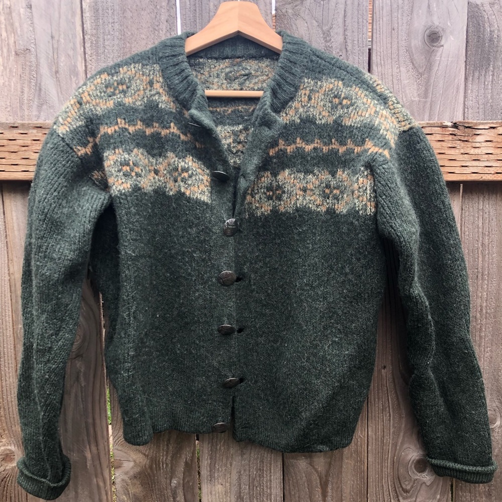 Vintage 100% wool cardigan